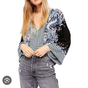 Free People Mix N Match Kimono Sleeve Top